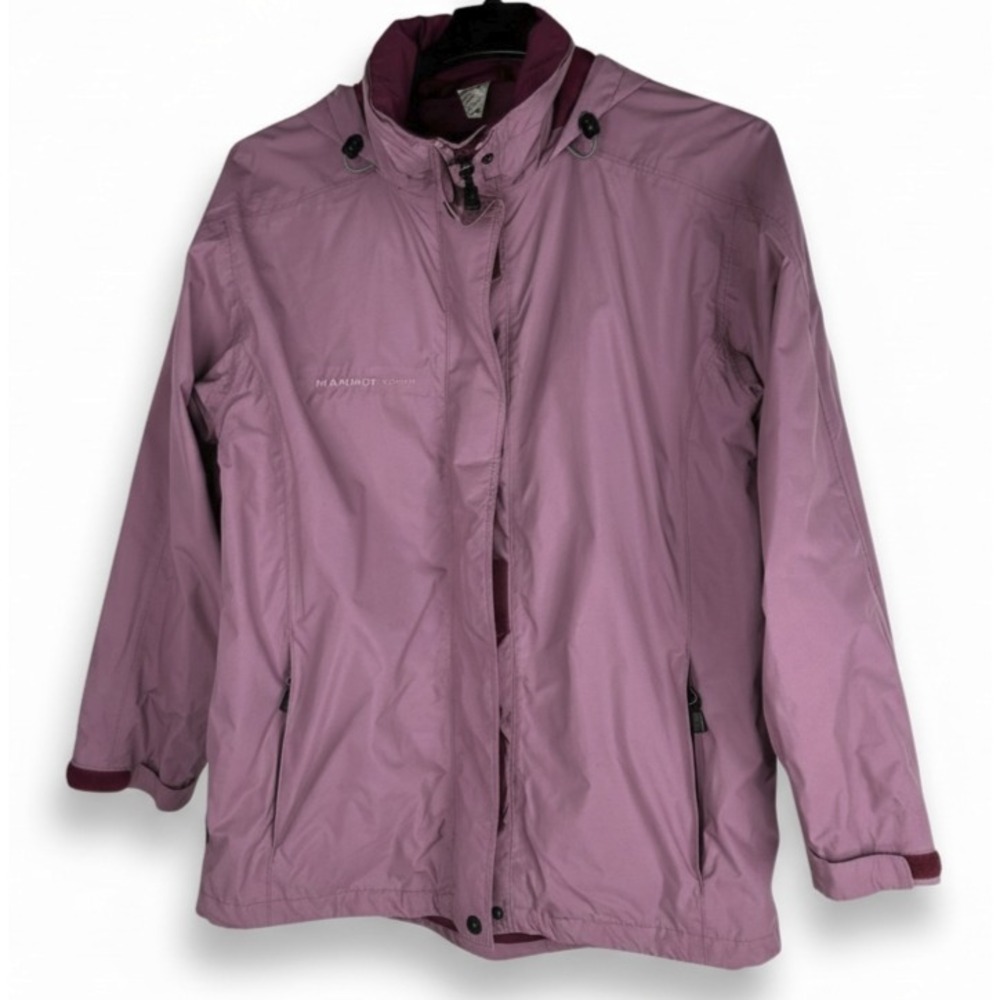 Mammut Outdoor Women's Jacket Medium Dusty Pink Hooded Lightweight Coat Shell - Picture 13 of 14